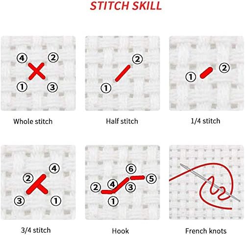Funchey Stamped Cross Stitch Kits, DIY Cross Stitch Pattern for Adults Beginners Needlepoint Kits Embroidery Kit Arts and Crafts 11CT-Rest by The Seaside 16x20 inch