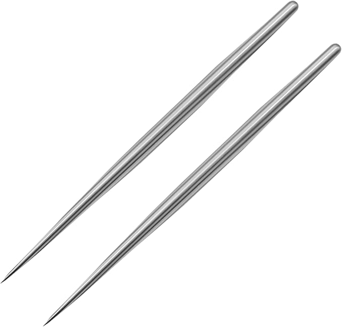 2 PCS Clay Needle Tools Sculpting Ceramics Pottery Carving Tools for Model Clay Supplies,Stainless Steel Ceramic & Pottery Needle Tools 5.9 Inch Texture Needle Pottery Scoring Tool,Silver, LXLVOUEG
