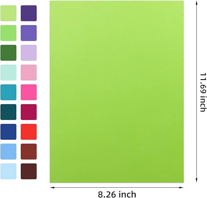 Gocreate 36 Sheets Colored Printable Smart Sticker Paper, Colorful Sticky Cardstock Thick Self Adhesive Backing A4 Smooth Sticker Paper for Craft Inkjet Printer (18 Colors, 250 gsm)
