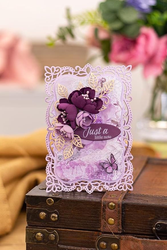 Metal Cutting Dies DIY Embossing Stencil Template Scrapbooking Card Making Mold Photo Album Arts Crafts Tools (A-3 pcs Butterfly 19x6.4cm)