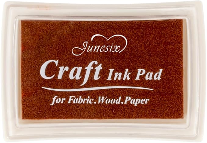 Coffee Ink Pad Finger Washable Kids Stamp Ink Pad for Rubber Stamps Paper Scrapbooking