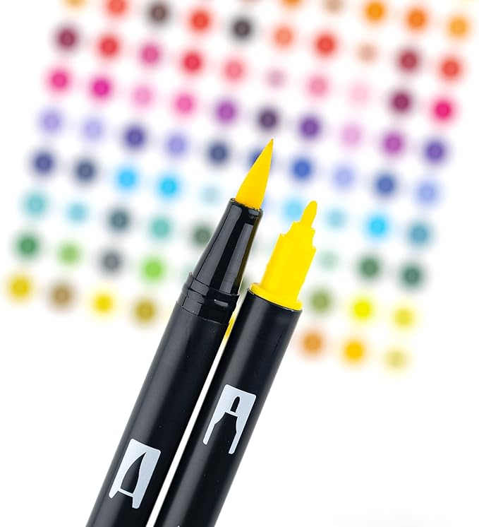 Tombow Dual Brush Marker 10-Piece Set: Primary