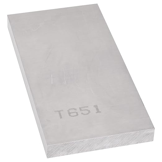 6061-T651 Aluminum Sheet 6 x 12 x 1Inch (25.4MM) Flat Plain Thickened Aluminum Plate with Protective Film, Industrial Grade