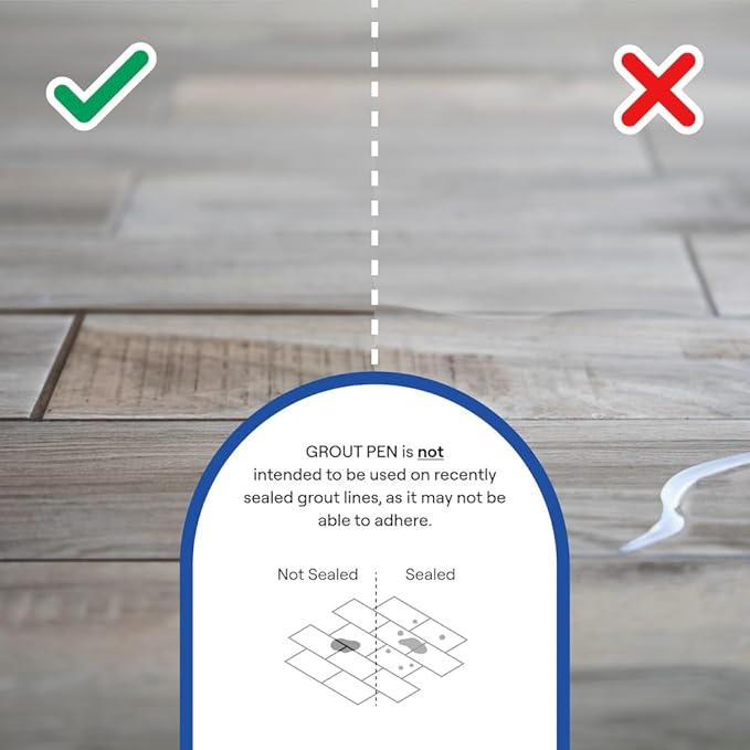 Grout Pen Cream Grout Paint: Waterproof Tile Paint Grout Refresh Restorer for Floor, Kitchen & Bathroom Shower Tiles - Cream - Can Size for Larger Projects - 125ml (4.2oz)