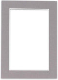 5.5x8.5 Mat for 8.5x11 Frame - Precut Mat Board Acid-Free Charcoal 5.5x8.5 Photo Matte for a 8.5x11 Picture Frame, Premium Matboard for Family Photos, Show Kits, Art, Picture Framing, Pack of 1 Mat