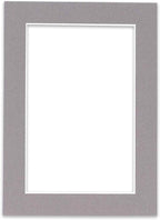 5.5x8.5 Mat for 8.5x11 Frame - Precut Mat Board Acid-Free Charcoal 5.5x8.5 Photo Matte for a 8.5x11 Picture Frame, Premium Matboard for Family Photos, Show Kits, Art, Picture Framing, Pack of 1 Mat