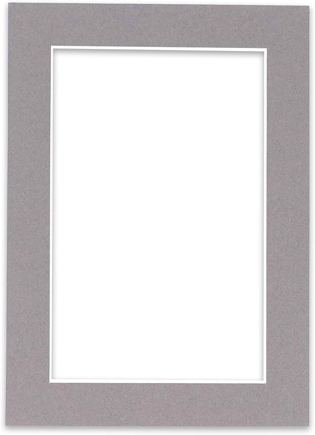 5.5x8.5 Mat for 8.5x11 Frame - Precut Mat Board Acid-Free Charcoal 5.5x8.5 Photo Matte for a 8.5x11 Picture Frame, Premium Matboard for Family Photos, Show Kits, Art, Picture Framing, Pack of 1 Mat