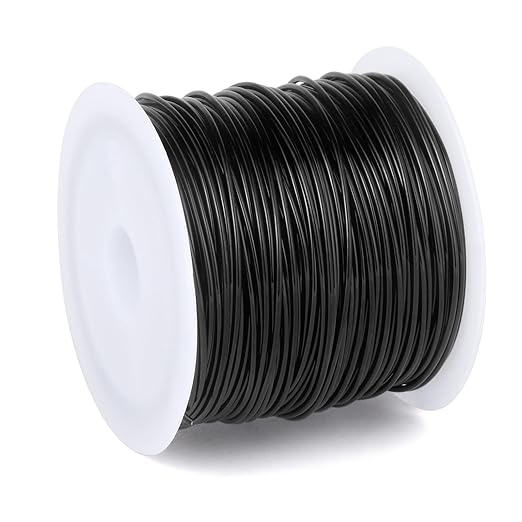 164FT Jewelry Wire 22 Gauge Tarnish-Resistant Copper Beading Wires Roll Bulk for DIY Crafts Jewelry Making, Black Wire