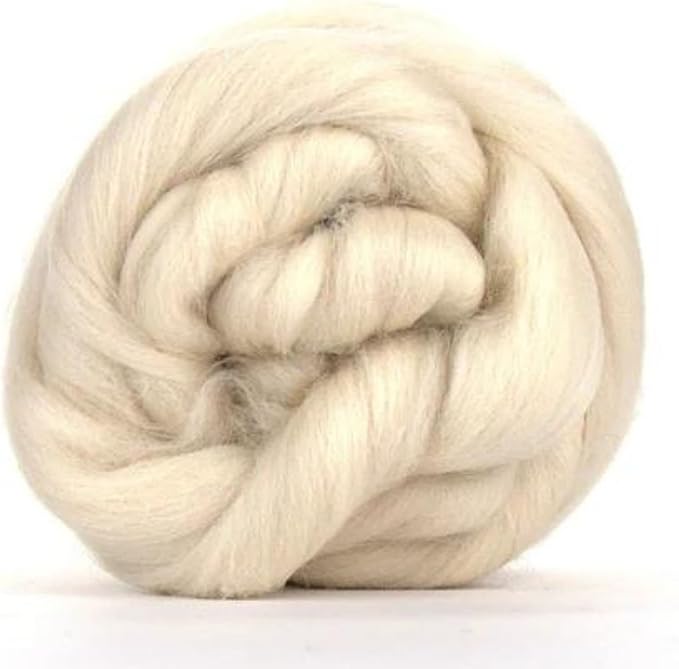 Revolution Fibers Merino Wool Roving | Premium Combed Wool Top | 22 Micron, Perfect for Felting Projects, Spinning, Wall Hangings and Tapestry (Oyster)
