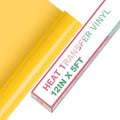 HTVRONT Yellow 12" x 5ft HTV Vinyl Rolls - Easy Cut & Weed Heat Transfer Vinyl for Shirts, Iron on Vinyl for All Cutter Machines