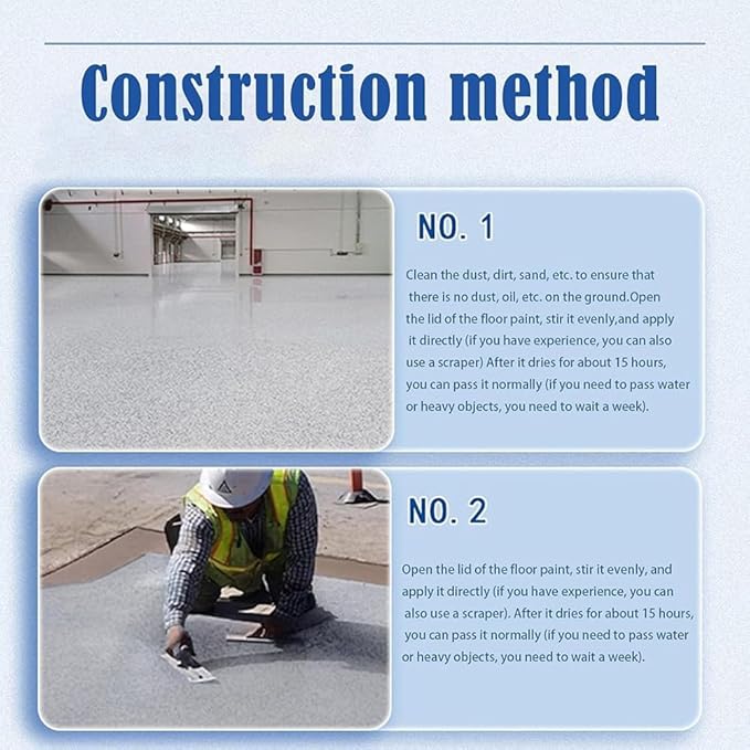Louis Forest Epoxy Floor Paint, High-Gloss Marble Effect Epoxy Floor Coating (Blue-A,1pcs)