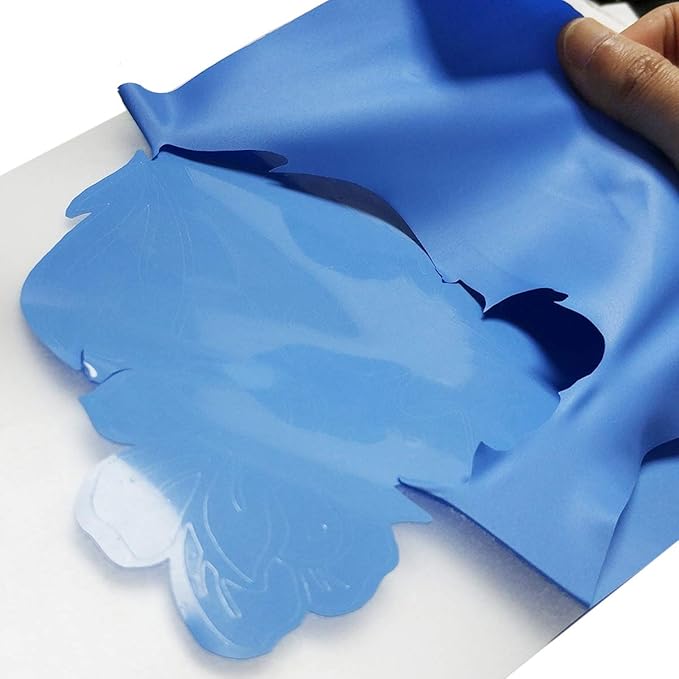 Guangyintong Heat Transfer Vinyl Matte Sky Blue HTV Rolls, 12" x 10ft - Easy Cut & Weed HTV Vinyl for All Cutter Machines, Iron On for T-Shirts, DIY Designs