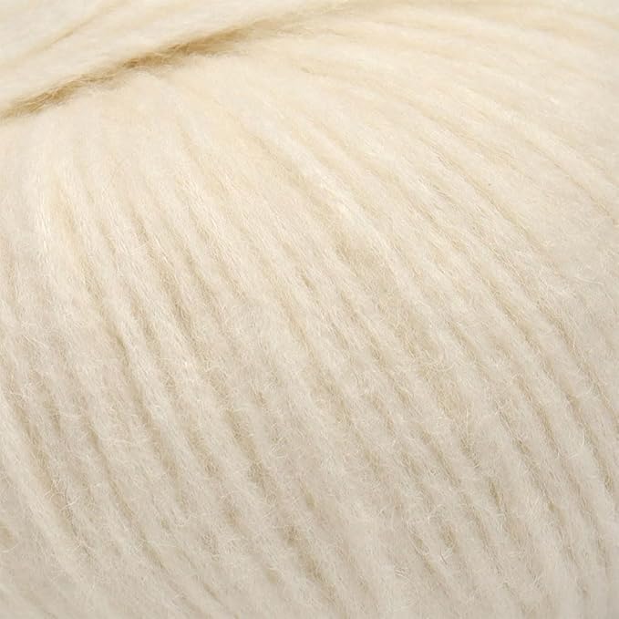 Pullu - Baby Alpaca Merino Wool Yarn Set of 3 Skeins (150 Grams) Worsted Weight - Sourced Directly from Peru - Heavenly Soft and Perfect for Knitting and Crocheting (Ivory)