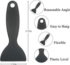 10pcs Plastic Spatula Paint Scrapers, Flexible Resin Scraper Putty Knife Air Bubble Remover Sticker Installation Tool for 3D Printing Resin Removal Spackling Patching Decal