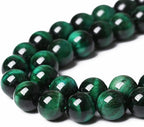 61PCS 6mm Top AAA Green Tiger Eye Beads Natural Stone Round Loose Beads for Jewelry Making DIY Bracelet,Necklace, Earrings 15" Inch
