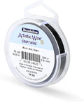 Artistic Wire, 24 Gauge Tarnish Resistant Colored Copper Craft Wire, Black, 20 yd