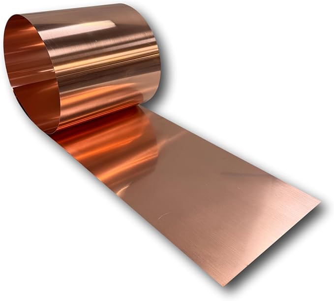 Eagle 1-24 Gauge KYNAR 500 Sheet Metal Flashing Rolls-10 FT Long-Heavy Duty-Commercial Grade-Roofing Flashing, Fascia Cover, Coping Cap-Multiple Sizes (36" x 10 FT, Real Copper)