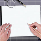 Large Engineering Graph Paper - 22" x 17" Grid Paper, 50 Sheets/100 Pages, 4"x4" Grid Pad, Giant Drafting Pad Sketching Graph Paper for Engineer Architect Designer Mathematician Draftsman