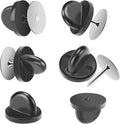 JANYUN 80 Pairs Rubber Blank Pin Backs Butterfly Clutch Backings Holder Tie Tacks Keepers Replacement with 9mm Length 10mm Width Lapel Enamel Pins for Craft Making