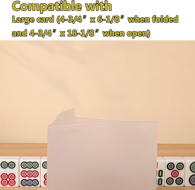 aoG Mahjong Card Holder, Large Print, 2 Pcs, for Mah Jongg Hands and Rules, Non Glare, PVC Plastic, Soft, Durable, 2025