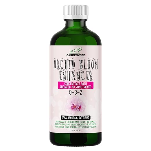 0-3-2 Giant Bloom: Orchid Bloom Enhancer - Orchid Bloom Booster - Orchid Food Fertilizer Concentrate - Chelated Nutrients for Healthy Flower & Reblooms (8 OZ)