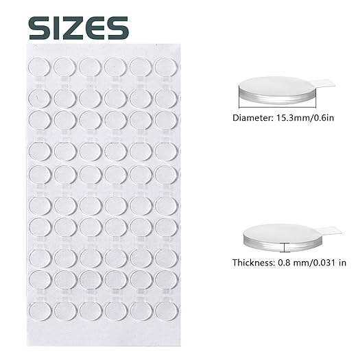 Adhesive Stick dots Two-Sided Sided Mounting Putty Stick Tack for Wall Hanging Crafts Balloons Festival Party Decorations,Clean Removable(0.4"*0.4"-300)