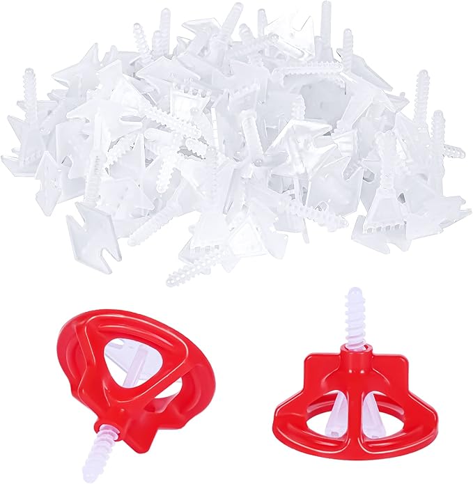 Professional Tile Leveling System Kit，Anti-Loosening Spacers/Wall, Bathroom Tiling - 1/32" Precision Alignment & Grout Spacing Tools(100caps+700base, 1/32)