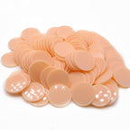 Set of 100 Opaque Plastic Learning Counters Mini Poker Chips Game Tokens with Storage Box (Peachpuff, 1 Inch)