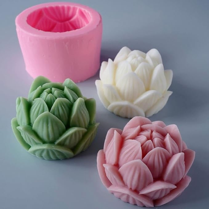 Lotus Flower Silicone Soap Mold Candle Mold Fondant Chocolate Cake Candy Mould Resin Clay Baking Pastry Tools
