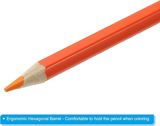 PATIKIL Watercolor Pencil, 6Pcs Water Soluble Pencils for Blending, Coloring, Sketch Drawing, Painting, Orange