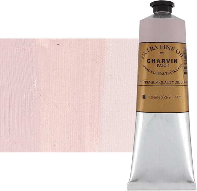 Charvin Extra Fine Oil Paint, Linen Grey 150 ml - Triple-Milled, Rich Texture, Poppy Oil-Based, Light-Fast, Handmade, Archival Quality