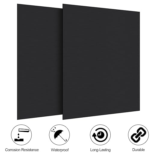 2Pack Anodized Aluminum Sheet 12 x 12 x 1/32 Inch Black Anodized Metal Plates for Laser Engraving 0.8MM Thin Decorative Aluminum Sheets for Crafting