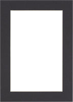 Pack of Ten 8.5x11 Mats Bevel Cut for 7x9 Photos - Acid Free Black Precut Matboards for Pictures, Photos, Framing - 4-ply Thickness
