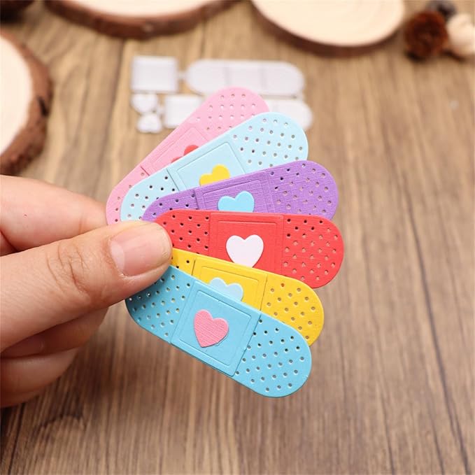 Cutting Dies Metal Stencils Scrapbooking Tools Flowers Lace Frame DIY Embossing Template for Paper Card Making Album Arts Crafts Supplies (Band Aid-8.2x4.6cm)
