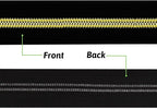 DOITEM 16.5 Yards 3-Piece Assorted Nylon Coil Zippers with 30 Sliders for DIY Tailoring and Crafts, Black