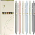 6 Pcs Gel Pens 0.5mm Quick Dry Black Ink Pens Fine Point Smooth Writing Pens, Cute Office and School Supplies Gifts for Women Teacher Students (6 Pcs Morandi Gold)