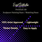 3D Sculpture Paste|Texture Paste|Decorative Plaster|Ready to Use|Unique Metallic Pearl and Neon Colors|Ideal for Artwork|Stencil|Flowers|Texture and Art Relief| 6 oz (Metallic Orange)