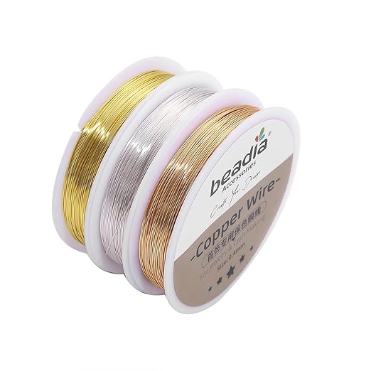 Gold Copper Wire 0.6mm Bead Cord for Bracelet Necklace Charm Beading Jewelry Making 16yard