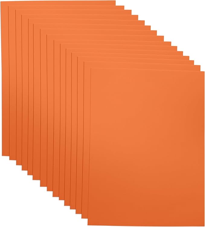 Orange EVA Foam Sheets for Crafts, 9 x 12 Inch, 2mm Thickness – Ideal for DIY Arts and Crafts, Foam Paper for Kids, Cosplay and Costumes - 15 Pack