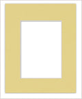 Poster Palooza 8x10 Mat Bevel Cut for 5.5x8.5 Photos - Acid Free Soft Yellow Precut Matboard - For Pictures, Photos, Framing - 4-ply Thickness