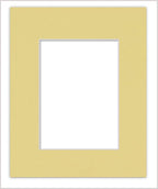 11x14 Mat for 8.5x11 Photo - Precut Soft Yellow Picture Matboard for Frames Measuring 11 x 14 Inches - Bevel Cut to Display Art 8.5 x 11 Inches - Acid Free ONE MAT with Backing Board & Clear Bag