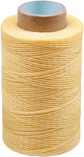 284 Yards Waxed Thread, 210D Heavy Duty Wax Upholstery Thread for Leather Sewing, 0.8mm Flat Waxed String for Bookbinding/Shoe Repairing/Leather Projects