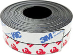 2 Rolls Magnetic Tapes with 3M Adhesive Backing, 6.5FT X 0.6" W x 2 Pack Flexible Magnet Strips for DIY Crafting