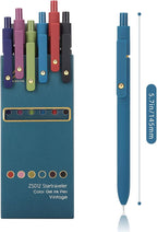Ddaowanx Colorful Gel Pens, 0.5mm Fine Point Retractable,Multi Colored Pens for Journaling and Sketching,School Supplies,Stuffers for Teens, Gifts for Women (6Pcs-Vintage Colors)