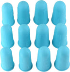Finger Protectors [Flex Series - 12-Pack] Silicone Non-Stick Finger Covers [Turquoise - Small (6) / Medium (6)] for Hot Glue/Sewing/Wax/Rosin/Resin/Honey/Adhesives/Scrapbooking