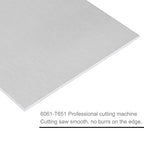 6061 T651 Aluminum Sheet Metal 8" x 12" x 1/8"(0.125") Thin Plate With Protective Film - 3MM Heat Treatable Rectangle for Crafting, Industry