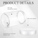 SATINIOR 12 Pack Plastic Container Jars with Lids Round Clear Travel Cosmetic Container Jars for Toiletries, Lotion, Cream, Ointments, Makeup, Rhinestone, Samples, Kitchen Storage(10 oz,Clear)