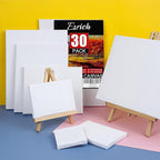 30 Pack Canvases for Painting with 4x4“, 5x7”, 8x10“, 9x12”, 11x14“, 12x16”, Painting Canvas for Oil & Acrylic Paint