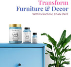 GRANOTONE Chalk Paint for Furniture, Home Decor, Crafts | Eco-Friendly | All In One Paint | No Wax Needed | Versatile DIY Solution | 120 ML (TIFF BLUE)