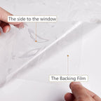 NINETREX Window Privacy Film,3D Stained Glass Window Film,Decorative Window Covering Sun Blocking Vinyl Static Cling Anti-UV Heat Control for Home Decor,Tulip 35.4 x 78.7inch